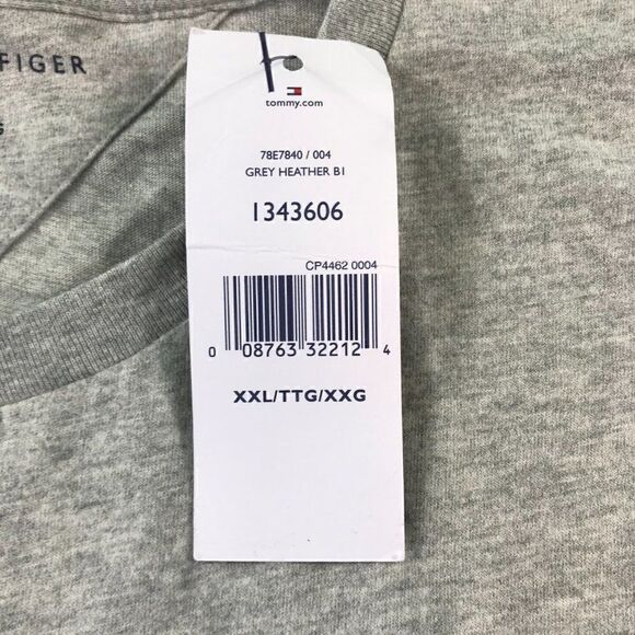 Tommy Hilfiger Men Corp Split Logo Gray T-Shirt XXL NWT - Picture 5 of 10